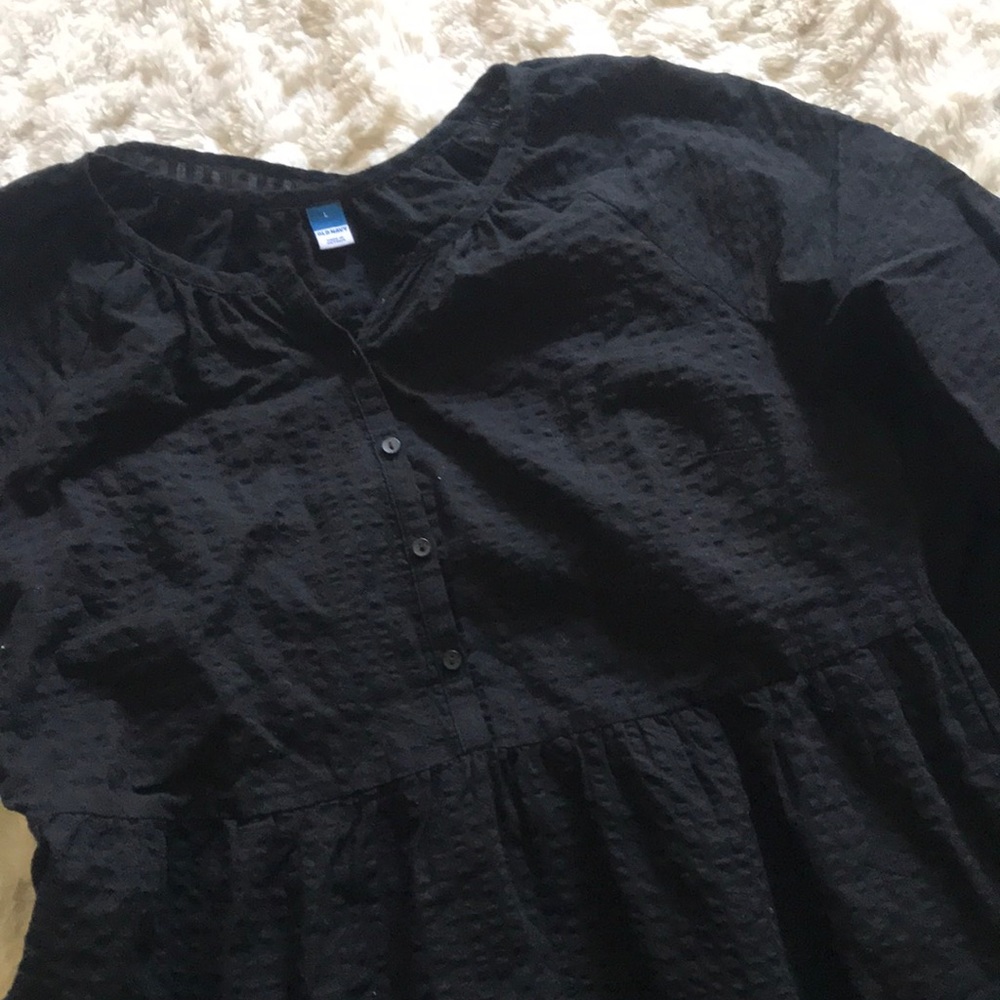 Black Old Navy textured maxi dress